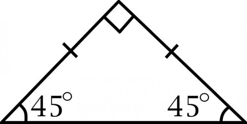 Равнобедренный треугольник с прямым углом